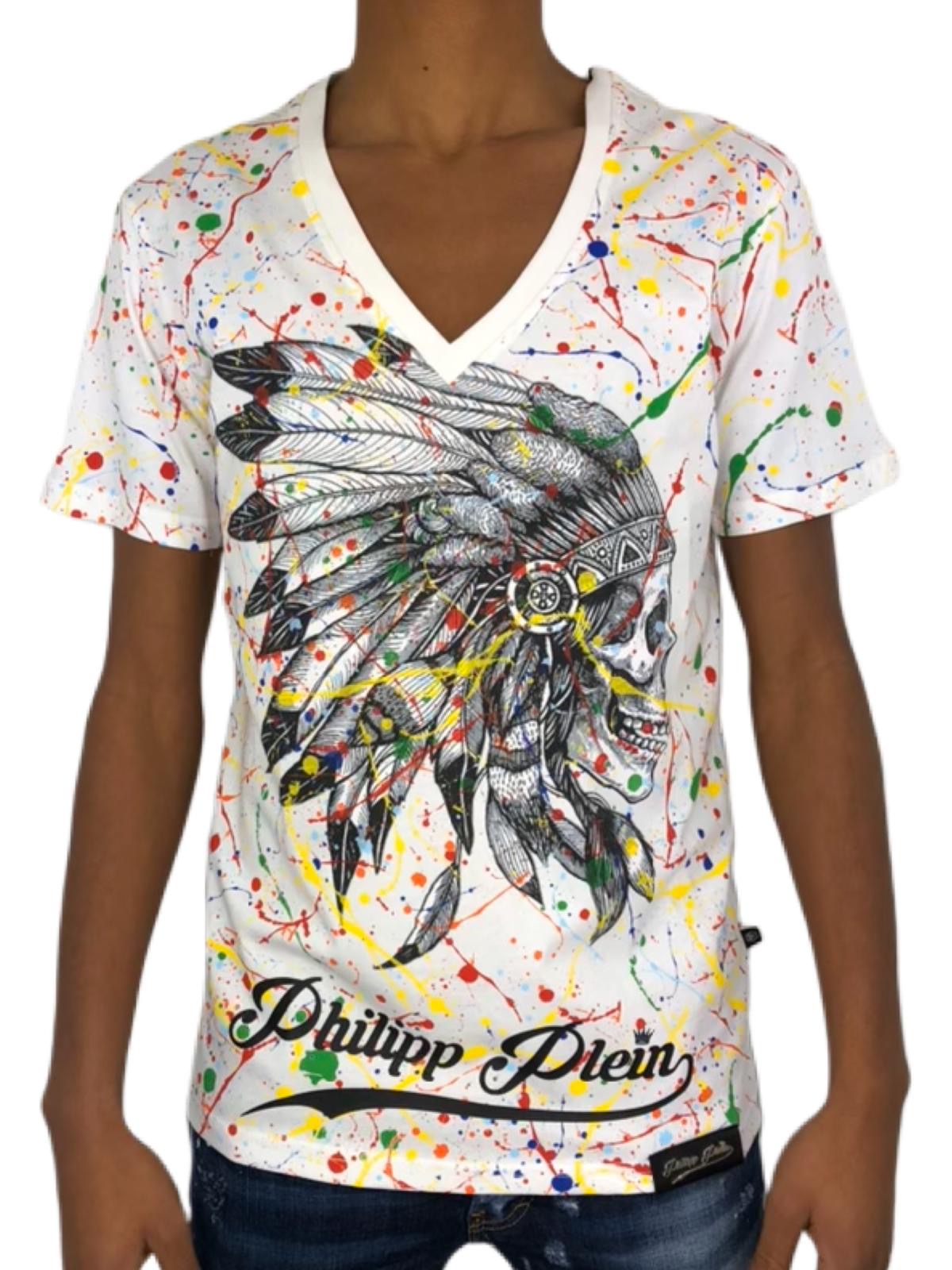 T-shirt Philipp Plein tâche de couleurs