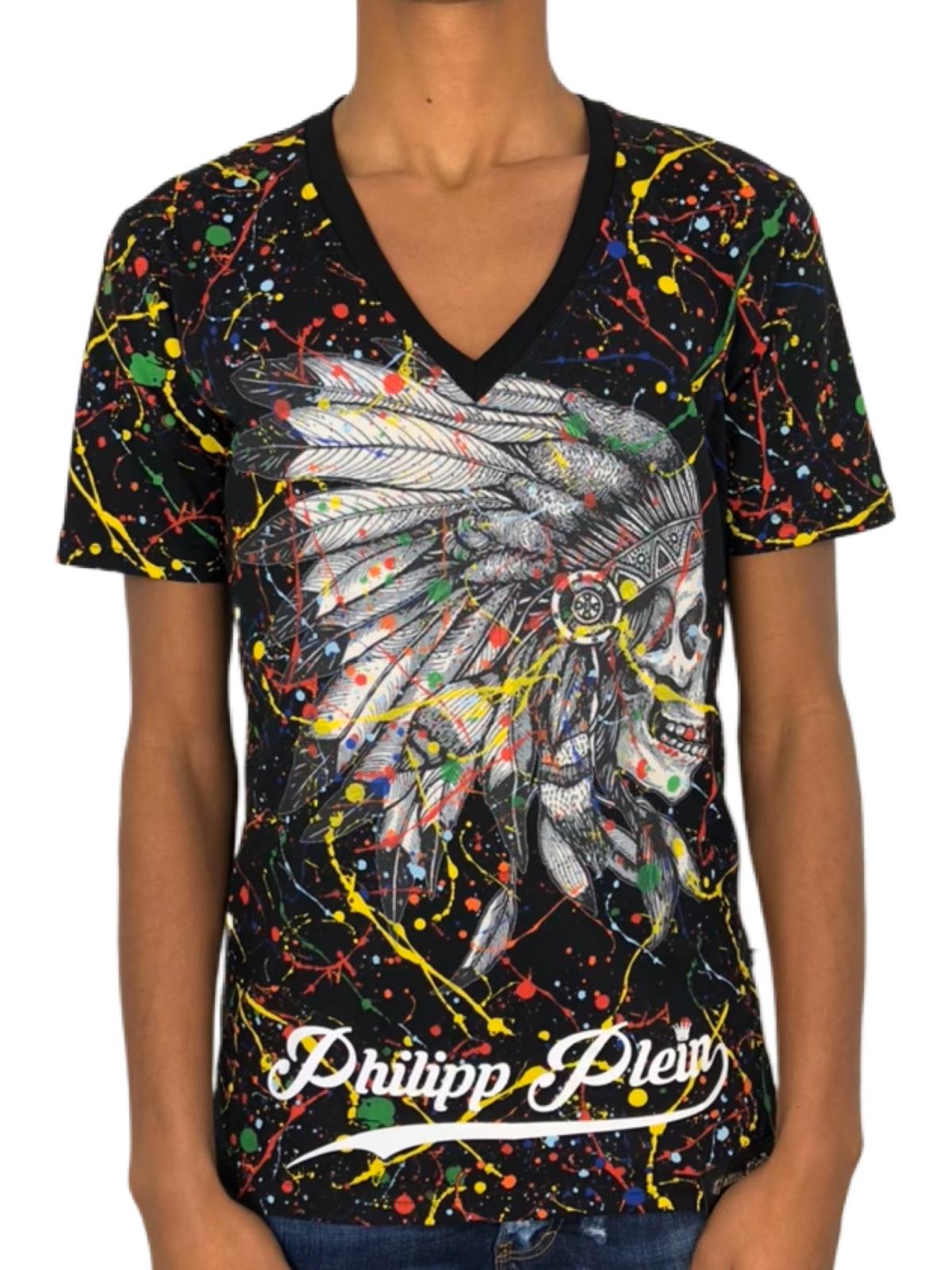T-shirt Philipp Plein tâche de couleurs