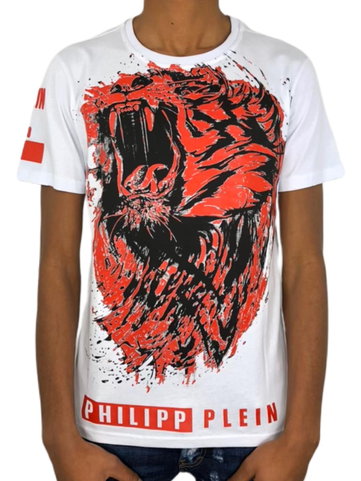 T-shirt Philipp Plein tigre relief