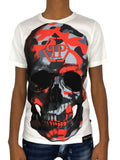 T-shirt Philipp Plein blanc, rouge et gris