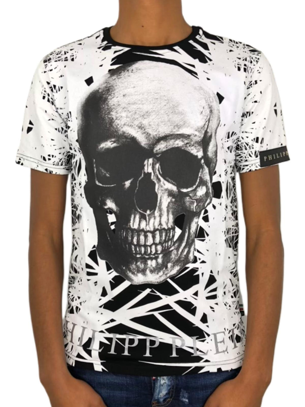 T-shirt Philipp Plein tête de mort trait
