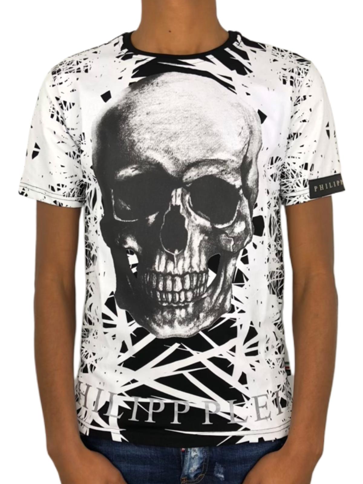 T-shirt Philipp Plein tête de mort trait