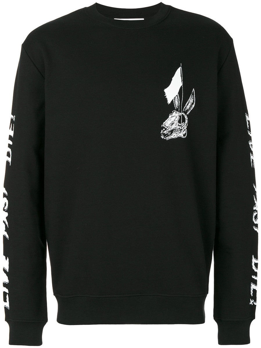 Pull McQueen Drapeaux Noir et blanc