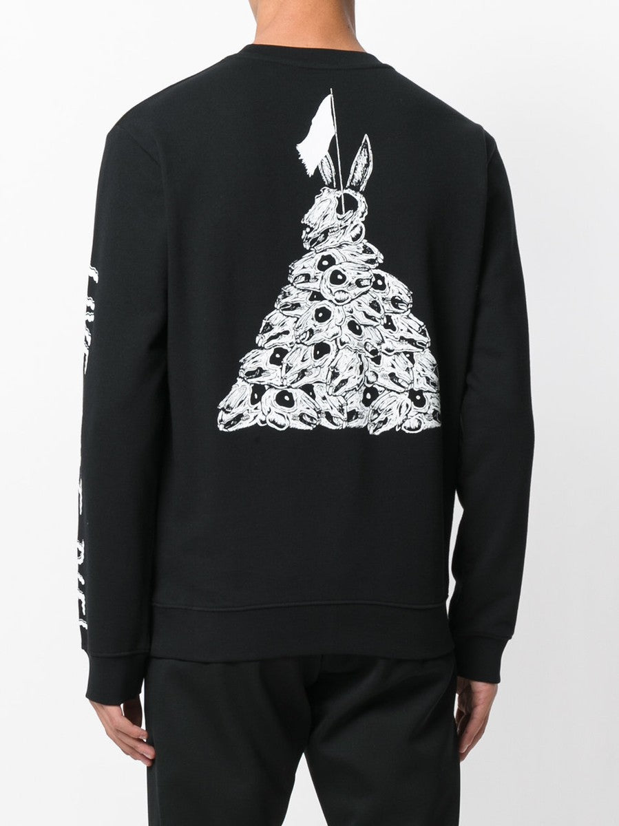 Pull McQueen Drapeaux Noir et blanc