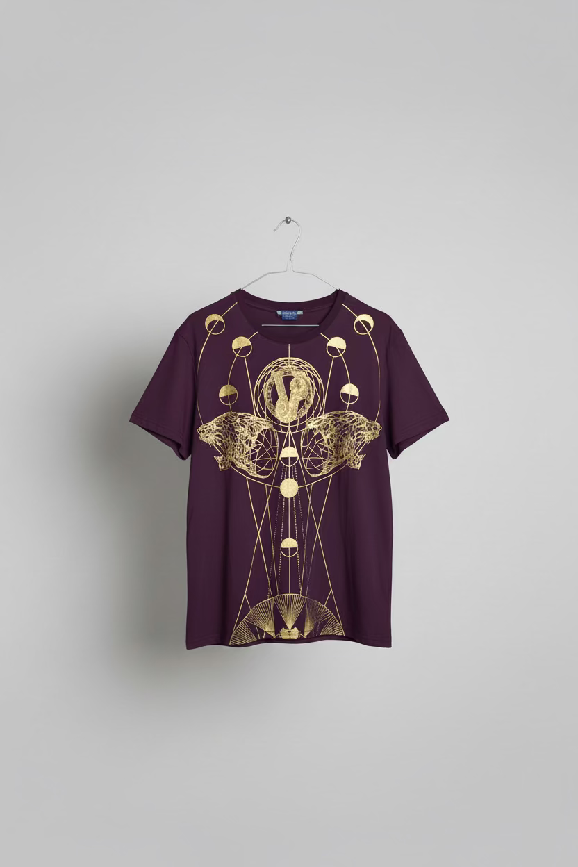 T-shirt Versace Jeans motifs doré