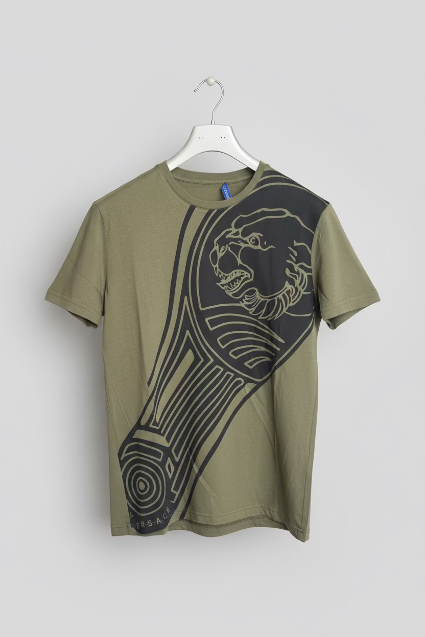 T-shirt à manches courtes Versace Jeans Kaki