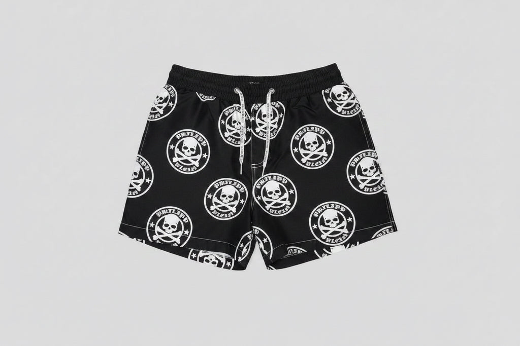 Short de bain Philipp Plein noir et blanc