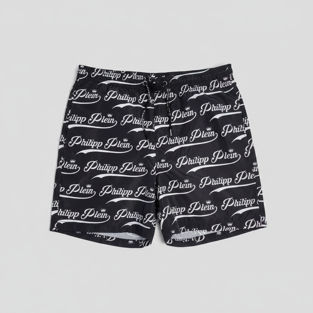 Short de bain Philipp Plein noir et blanc