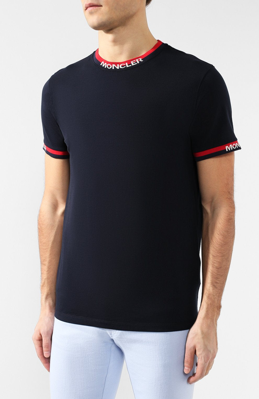 T-shirt Moncler noir bleuté