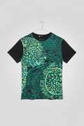 T-shirt Versace Jeans Léopard vert