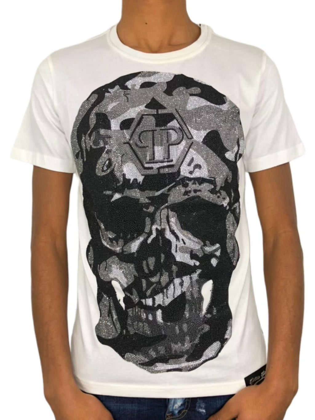 T-shirt Philipp Plein strass militaire