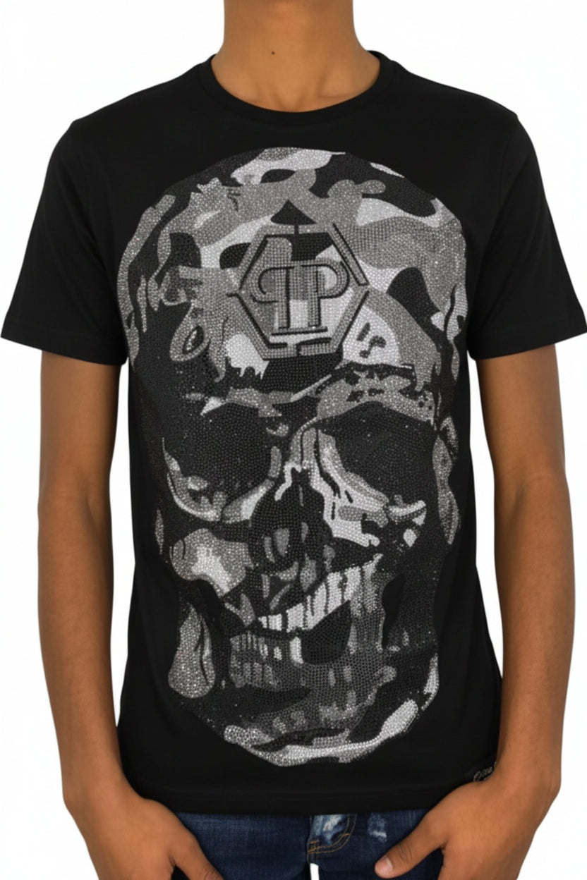 T-shirt Philipp Plein strass militaire