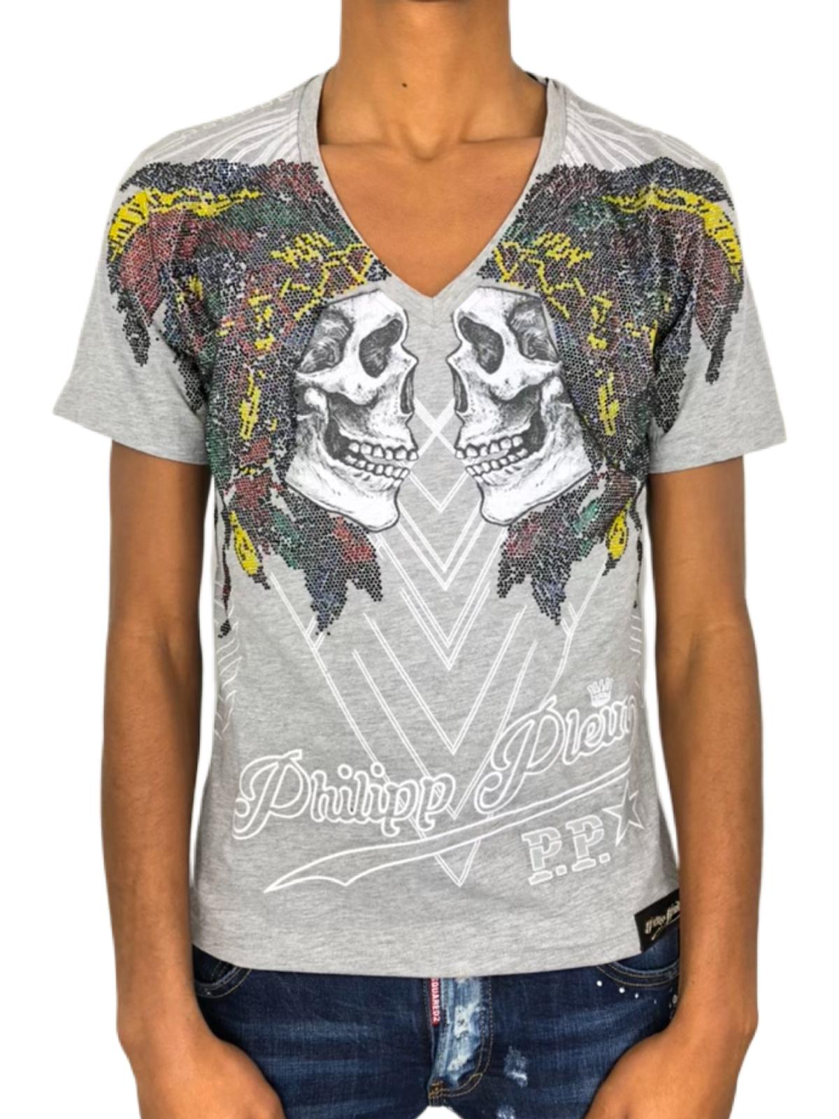 T-shirt Philipp Plein tête de mort indien