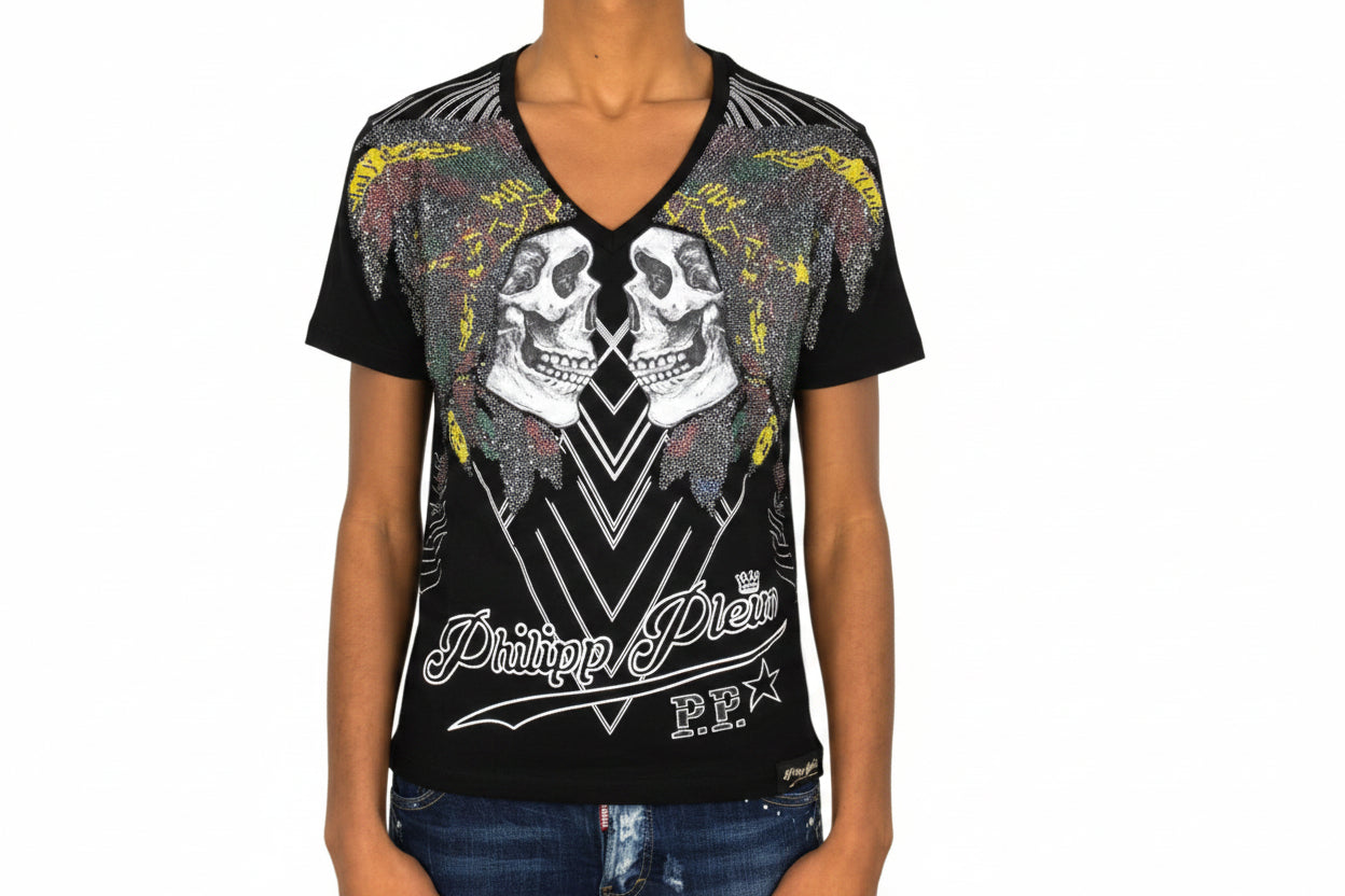 T-shirt Philipp Plein tête de mort indien