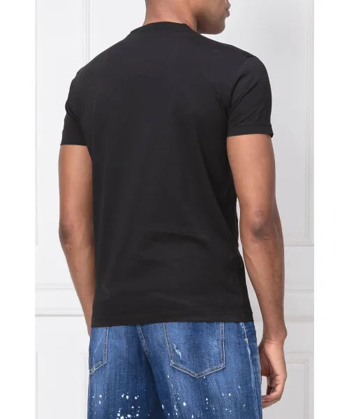 T-shirt manches courtes DSQUARED 2 noir et bleu