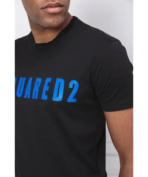 T-shirt manches courtes DSQUARED 2 noir et bleu