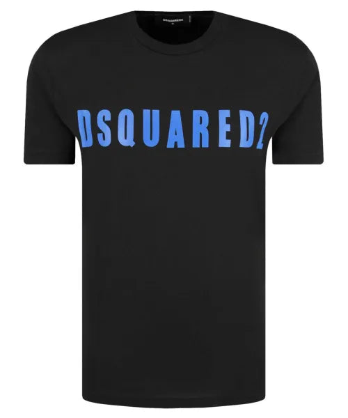 T-shirt manches courtes DSQUARED 2 noir et bleu
